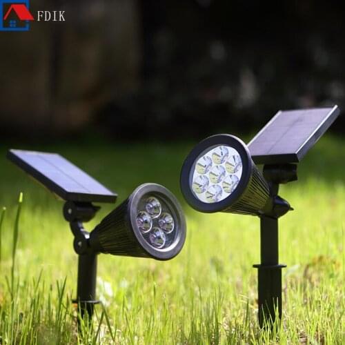 Solar Light 4LED RGB Garden Light Outdoor Landscape lighting Waterproof Wall Light Buried Light Solar Spotlight