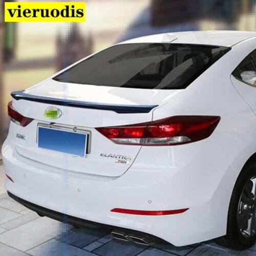 For 17 16 Elantra Spoiler ABS Material Car Rear Wing Primer Color Rear Spoiler For Hyundai Elantra Spoiler 2016