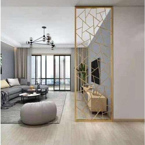 Light Luxury Stainless Steel Screen Customization, Room Screen Partition, Living Room Entrance Hall, SUS 304