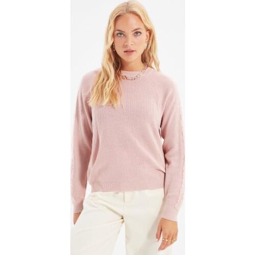 Trendyol Raglan Sleeve Tulle Detailed Knitwear Sweater TWOAW22KZ0219