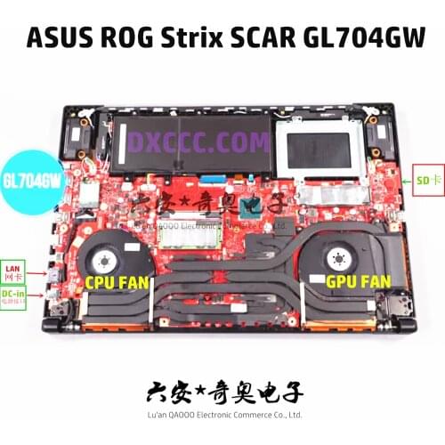 Laptop Cooling Fan FOR ASUS ROG Strix RTX SCAR II GL704GW S7C CPU & GPU Cooling Fan 13NR00N0M10111