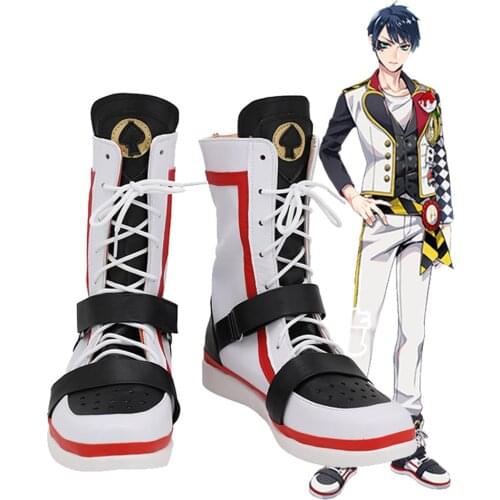 Twisted Cosplay Wonderland Deuce Spade Cosplay Shoes Boots Halloween Carnival Costume Prop Custom Made