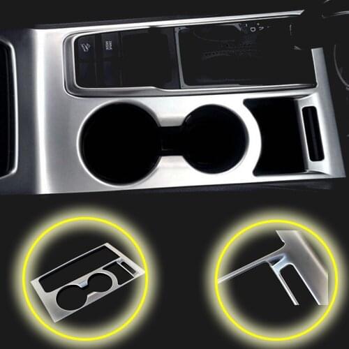 Interior Front Garnish Drink Water Cup Holder Matt Cover Shift Gear Panel Trim for AT Hyundai Tucson 2016 Decoration New ABS