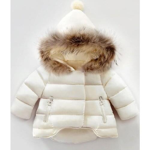 Winter Toddler Boy Girl Coat Clothes New Year Christmas Kid Hooded Faux Fur Warm Jacket Children Padded Park Padding Outwear