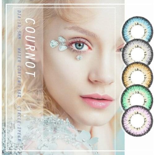 2Pcs/1Pair/Aurora Europe Colored Color Contact Lenses For Eyes Halloween Cosplay Cosmetic Contact Lens Color Eye Blue Red Green