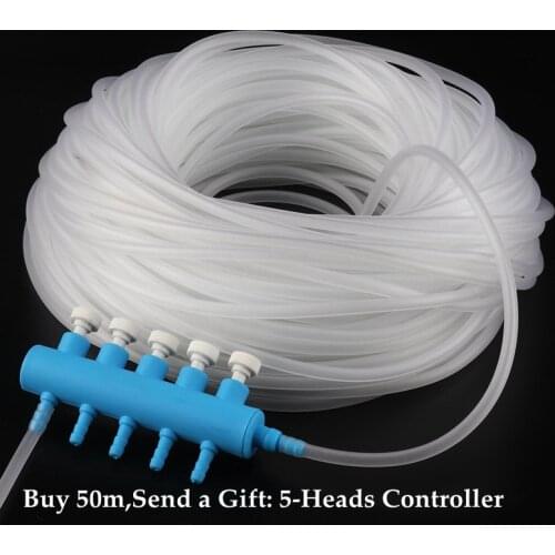 5~50m 4*6mm Aquarium Elastic Aeration Hose Fish Tank Air Pump Soft Pipe Flexible Oxygen Pump Hose Tube Line