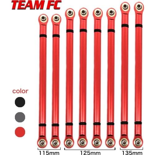 8pcs/lot Aluminum Alloy Link Rod Unassembled Kit 313MM Wheelbase for 1/10 RC Car Crawler Axial SCX10