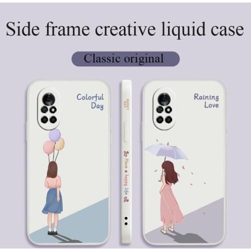 Graceful Back Phone Case For Huawei Nova8 8Pro 8SE Nova 7 7Pro 7SE 6 6se 5 5Pro 5Z 5I 5Ipro 5T 4 4E Liquid Silicone Cover