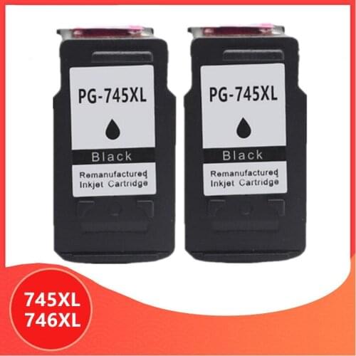 2Pk Black 745XL 746XL PG745 CL746 for canon ink cartridge PG 745 CL 746 XL for Pixma MG2470 MG2570 MG2970 IP2870 IP2872 Printer