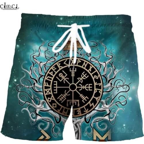 CLOOCL Norse Mythology Viking Tattoo Shorts Men 3D Print Short Homme Fashion Casual Beach Mens Pants Drop Shipping