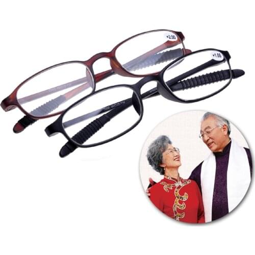 Men Women TR90 Frame Reading Glasses Resin Eyeglasses Diopter +1.0 to 4.0 Presbyopic 012