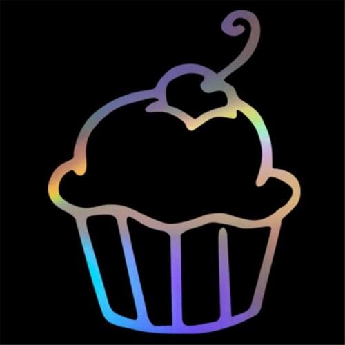 Cupcake Sticker Motorcycle Laptop Window Vinyl Bumper Car Bike Wall Van Decal