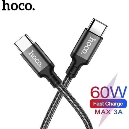 Hoco PD60W Type C to Type C Fast Charging Cable For Macbook Tablet USB C PD60W Phone Wire Cord For Samsung Galaxy S20 S21 Ultra