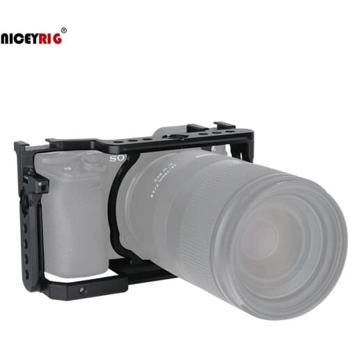 Niceyrig For Sony A6400 A6500 A6100 Single Camera Cage With Cold Shoe With 1/4" Screw For Sony Camera