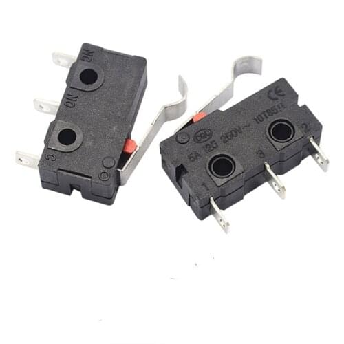 Micro Touch Switches Bent 50PCS 3 pin NO+NC 3a/5a 125VAC 250VAC Mini limit Switch with Bending slice 20*10mm New Micro Switch