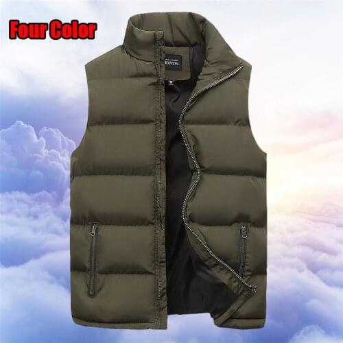 2021 Mens Cotton Vest Mens Sleeveless Zipper Casual Cotton Jacket Mens Fleece Vest Spring And Autumn Warm Jacket