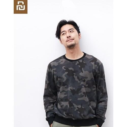NEW youpin MITOWN LIFE urban camouflage round neck sweater Trendy Camo Casual Comfortable men women Cotton jacket