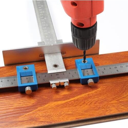 Punch Locator Drill Guide Cabinet Hardware Jig For Handles Knob Woodworking Drilling Guide Sleeve Drawer Wood Drill Jig Tool Kit