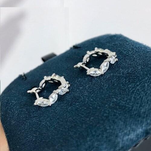 New 100% pure 925 sterling silver pop earbone nail punk wheat ear design earring good quality party hot jewelry birthday gift