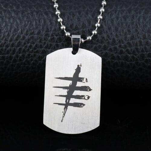 Game Dead By Daylight Necklace Stainless Steel Dog Tag Pendant Necklace Bead Chain Women Men Jewelry Colar Fans Gift