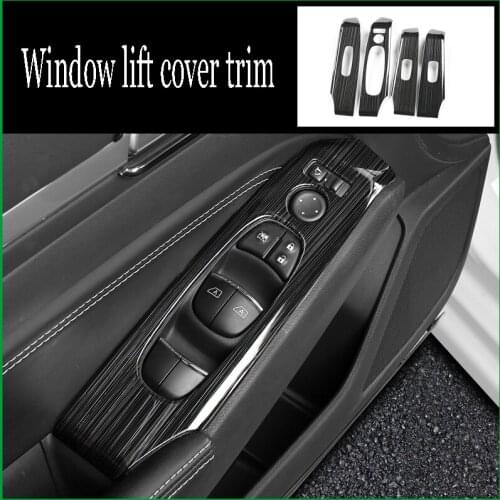 For Nissan Altima Sedan 2019 Door Handle Armrest Window Lift Mirror Adjust Switch Cover Sticker Trim Moldings Car Styling