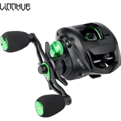 LINNHUE BSII 2000 Fishing Reel 8kg Max Drag Baitcasting Reel 6.3:1 High Speed Left Right Hand Light Spool Carp Fishing for Bass