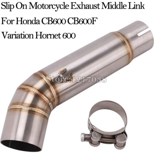 Slip On Middle Tube Link Pipe For Honda CB600 CB600F Variation Hornet 600 Modified Motorcycle Exhaust Pipe Moto Escape Muffler