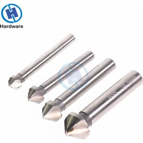 1pc 3 Flute HSS Countersink Drill Bit 90 Degree Chamfer Cutter Tool For Wood Steel 6.3/8.3/10.4/12.4/16.5/20.5mm