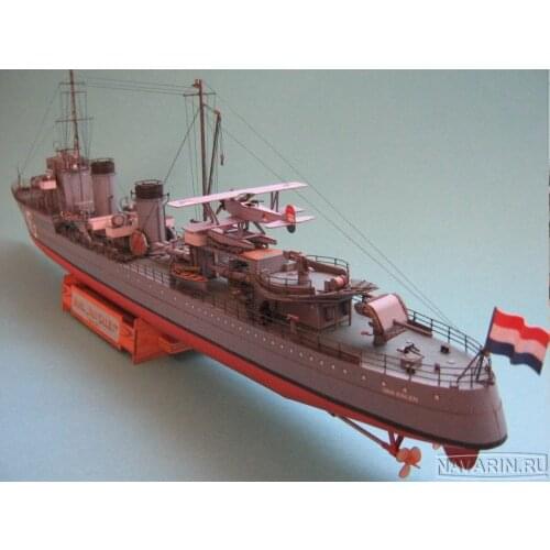High quality World War II Holland Navy Van Galen destroyer 3D Paper Model Kit