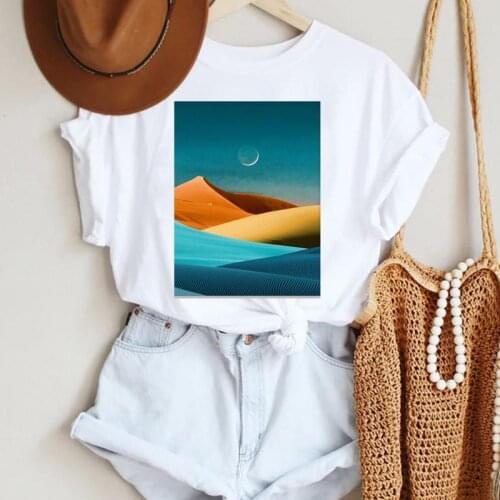 Women Cartoon Travel Holiday 2021 Cute Fashion Cute Ladies Summer Lady Print Tee Graphic T Top Female Tshirts Clothes T-Shirt