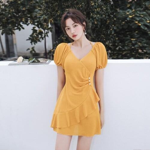 Swimwear Women One Piece Rashguard Swimsuit Bikini Set 2021 Female New At Skirt Print Polyester Sierra Surfer Full Bathing Suit