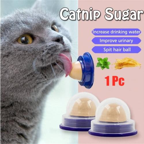 1/2PCS Catnip Sugar Solid Catnip Sugar Long Strong Pill Energy Ball Cat Nutrition Cream Licking Solid Candy Cats Lovely Snacks