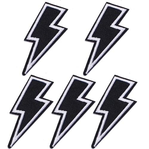 10Pcs Lightning Appliques Embroidered DIY Sew on/Iron on Patches for Jackets, Backpacks, Caps, Jeans to Repair Holes/Logo