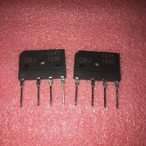 2pcs/lot New GBJ1506 Full Wave Flat Bridge Rectifier 15A 600V Black Plastic Diode Bridge Rectifier High Quality
