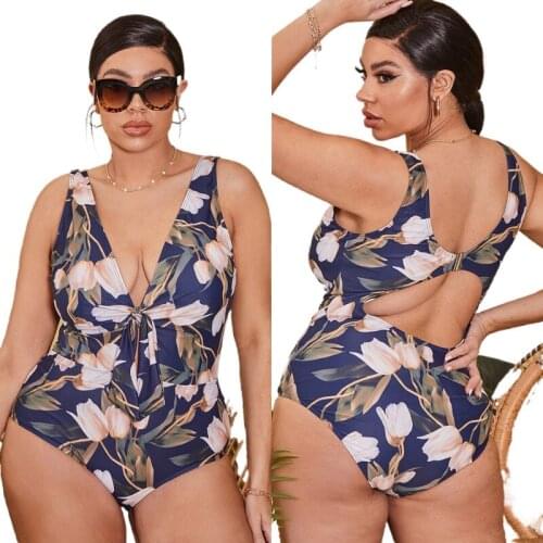 2021 hot new women swimsuit womens jumpsuit print plus size swimwear
