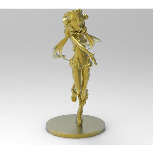 3D carved figure sculpture 3d model for cnc machine in STL file format -Little sister of cartoon girl