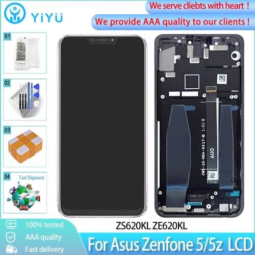 6.2" For Asus Zenfone 5/5z ZS620KL ZE620KL LCD Display Screen With Touch Panel AAA Quality Digitizer Replacement Assembly