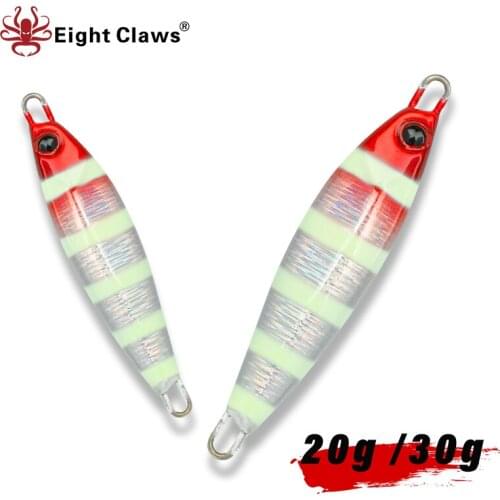 EIGHT CLAWS 20g 30g Japan Micro Jig Fishing Lure Shore Casting Spoon Hard Bait Offshore Long Shot Jigging Swimbait