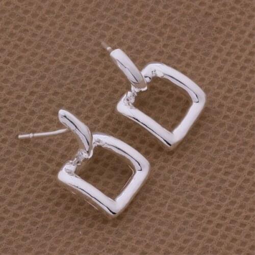 AE235 Hot sterling earrings , fashion jewelry , Four squares /cdiakupa anlajesa silver color