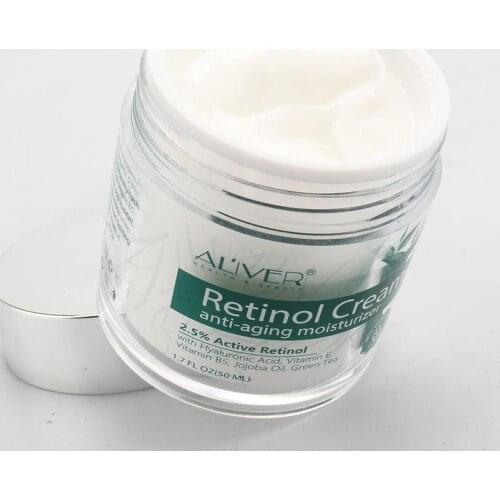 ALIVER 2.5% Active Retional Cream Hyaluronic Acid Vitamin E Green Tea Cream Anti Wrinkle Firming Skin Care