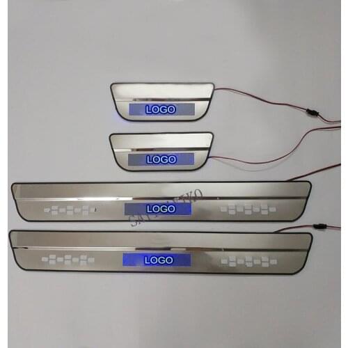 Car Styling FIT for HONDA FIT fit 2014 2015 2016 2017 Door Sill Scuff Pedal Door Step Welcome Pedal Automobile Accessories