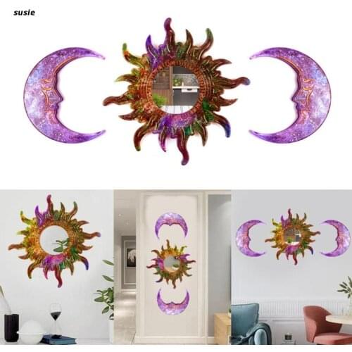 Sun Moon Decor Epoxy Resin Mold DIY Craft Wall Mirror Wall Clocks Silicone Mould
