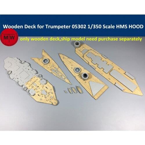 1/350 Scale Wooden Deck for Trumpeter 05302 HMS HOOD Ship Model CY350007