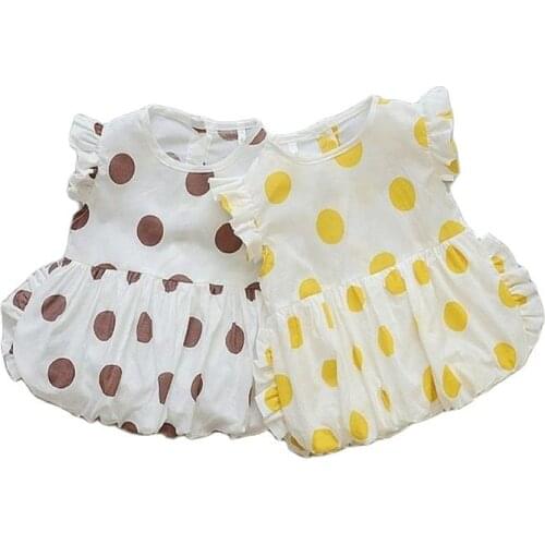 Baby Girl Dress 2017 infantile girls summer DOT dress style Princess 0-2years Cotton Clothing Dress Baby Girls Clothes