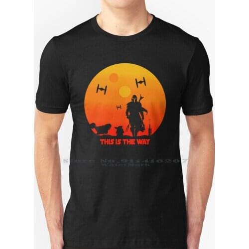 This Is Mandalo T Shirt 100% Pure Cotton Tatooine Vintage Retro Grogu Ashoka Tano