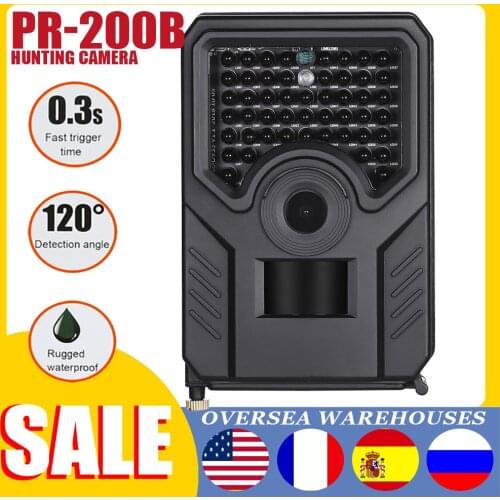 New PR200B 12mp 49Pieces 940nm Trail Camera Ir Led Hunting Camera Ip56 Waterproof Wildlife Camera Night Vision Photo Trap Scouts