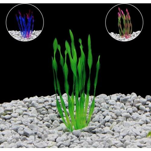 10Pcs Fake Aquatics Plants Simulation Ornaments Plastic Artificial Kelp Water Grass Accessories for Fish Tank Decoration