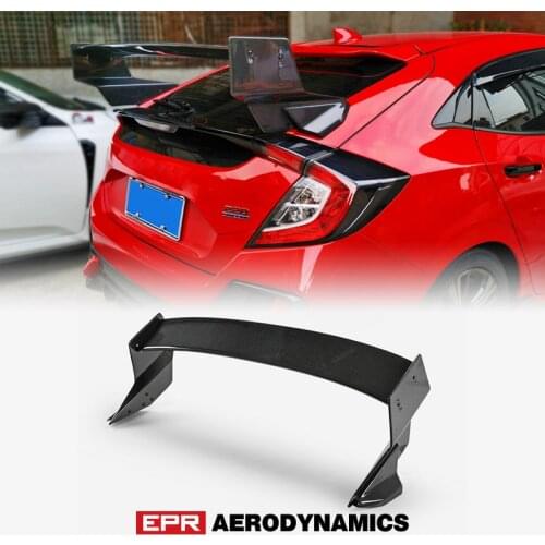 17 onwards Carbon Fiber for Honda Civic Hatchback Sport Typer Fk8 Fk7 Mugen Style Rear Gt Spoiler Wing Lips Exterior Accessories