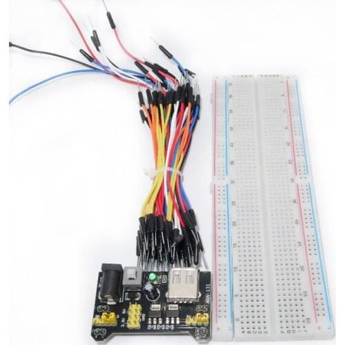 MB102 Breadboard power module+ MB-102 830 points Solderless Prototype Bread board kit + 65 Flexible jumper wires In Stock