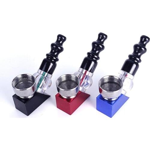 Metal Tobacco Smok Pipes Portable Creative Smoking Pipe Herb Tobacco Pipes Narguile Smoke Cigarette Holder Mouthpiece